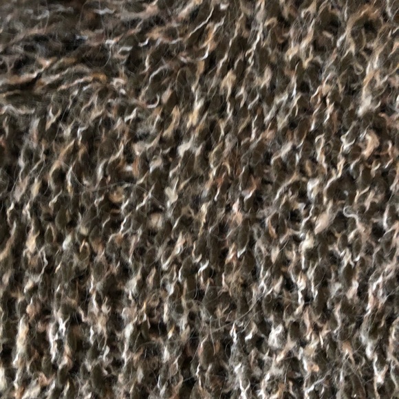 Soft Chocolate Brown woven cowl neck sweater top - Picture 4 of 6
